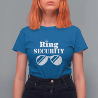 Funny Ring Security T Shirt For Women Wedding Bearer Boy Vintage Sunglasses - Wonder Print Shop