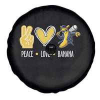 Funny Peace Love Banana Spare Tire Cover Cute Banana Peace Sign Heart - Wonder Print Shop