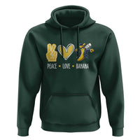 Funny Peace Love Banana Hoodie Cute Banana Peace Sign Heart - Wonder Print Shop