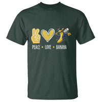 Funny Peace Love Banana T Shirt Cute Banana Peace Sign Heart - Wonder Print Shop