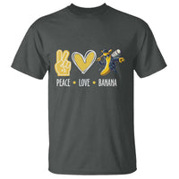 Funny Peace Love Banana T Shirt Cute Banana Peace Sign Heart - Wonder Print Shop