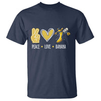 Funny Peace Love Banana T Shirt Cute Banana Peace Sign Heart - Wonder Print Shop