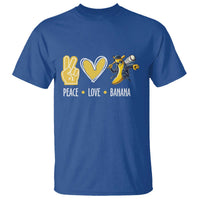 Funny Peace Love Banana T Shirt Cute Banana Peace Sign Heart - Wonder Print Shop