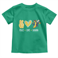 Funny Peace Love Banana Toddler T Shirt Cute Banana Peace Sign Heart - Wonder Print Shop