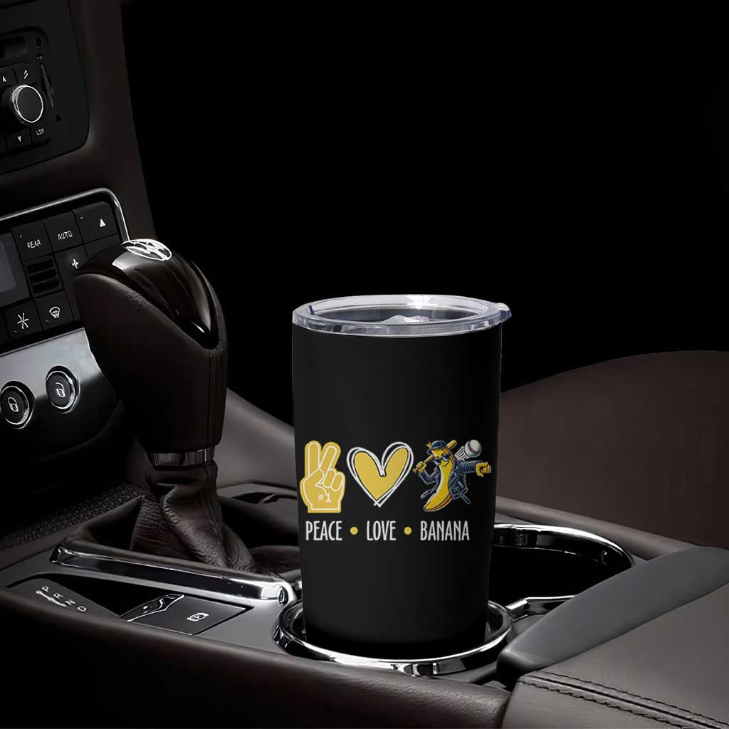 Funny Peace Love Banana Tumbler Cup Cute Banana Peace Sign Heart - Wonder Print Shop