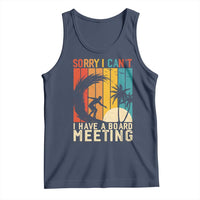 Funny Surfing Lover Tank Top Sorry I Cant I Have A Board Meeting Surfer - Wonder Print Shop