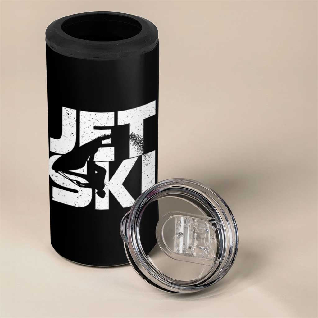 Jet Ski Rider 4 in 1 Can Cooler Tumbler Water Sports Watercraft Skiing Jetski - Wonder Print Shop