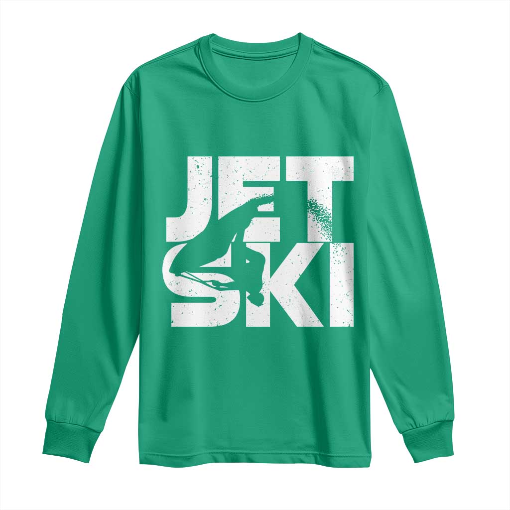 Jet Ski Rider Long Sleeve Shirt Water Sports Watercraft Skiing Jetski - Wonder Print Shop