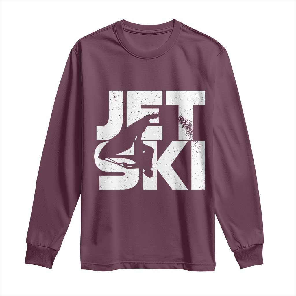 Jet Ski Rider Long Sleeve Shirt Water Sports Watercraft Skiing Jetski - Wonder Print Shop