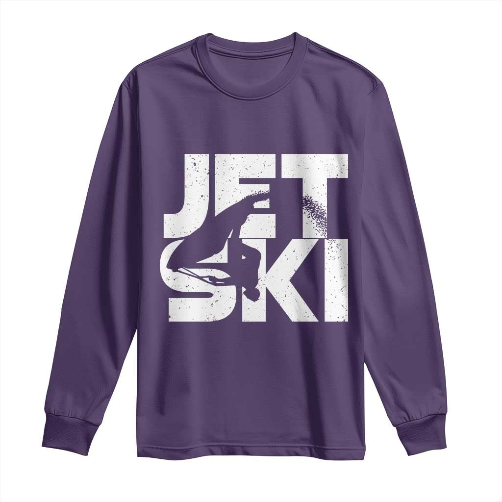 Jet Ski Rider Long Sleeve Shirt Water Sports Watercraft Skiing Jetski - Wonder Print Shop