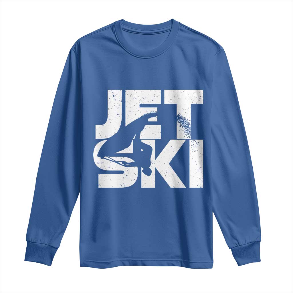 Jet Ski Rider Long Sleeve Shirt Water Sports Watercraft Skiing Jetski - Wonder Print Shop