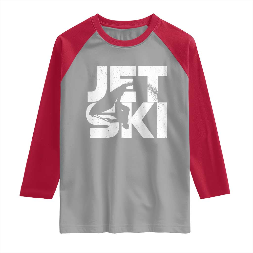 Jet Ski Rider Raglan Shirt Water Sports Watercraft Skiing Jetski - Wonder Print Shop