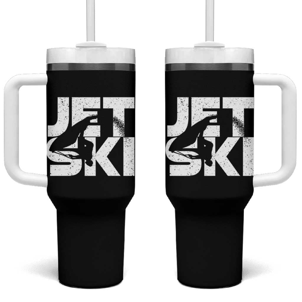 Jet Ski Rider Tumbler With Handle Water Sports Watercraft Skiing Jetski - Wonder Print Shop