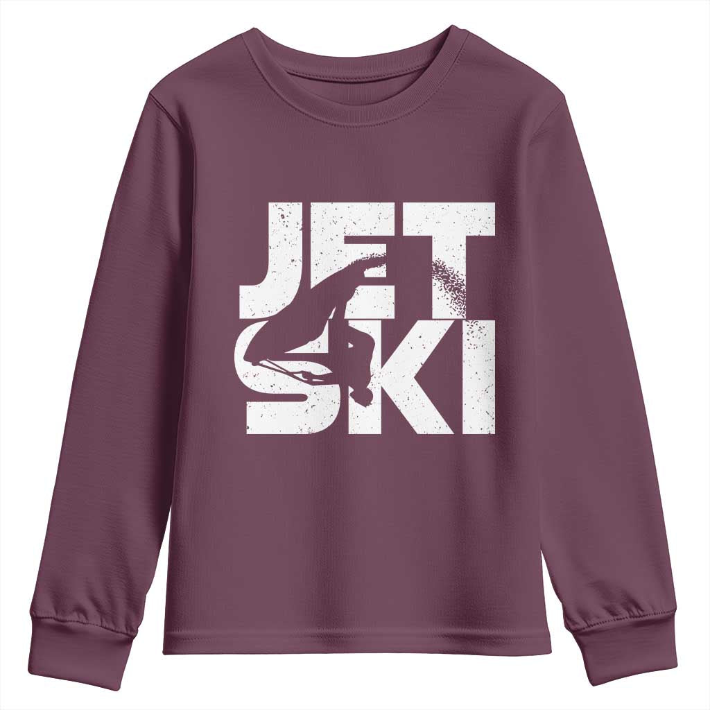 Jet Ski Rider Youth Sweatshirt Water Sports Watercraft Skiing Jetski - Wonder Print Shop