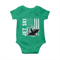 Jet Ski Lover Baby Onesie Vintage Ski Rider American Flag Water Sport - Wonder Print Shop