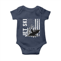 Jet Ski Lover Baby Onesie Vintage Ski Rider American Flag Water Sport - Wonder Print Shop