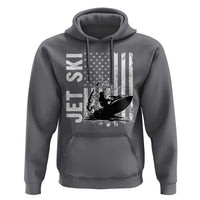 Jet Ski Lover Hoodie Vintage Ski Rider American Flag Water Sport - Wonder Print Shop