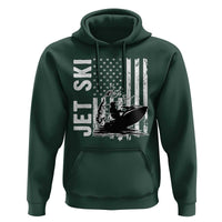 Jet Ski Lover Hoodie Vintage Ski Rider American Flag Water Sport - Wonder Print Shop