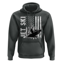 Jet Ski Lover Hoodie Vintage Ski Rider American Flag Water Sport - Wonder Print Shop