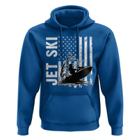 Jet Ski Lover Hoodie Vintage Ski Rider American Flag Water Sport - Wonder Print Shop