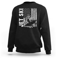 Jet Ski Lover Sweatshirt Vintage Ski Rider American Flag Water Sport - Wonder Print Shop
