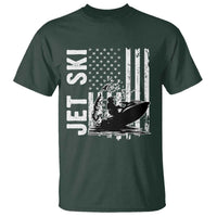 Jet Ski Lover T Shirt Vintage Ski Rider American Flag Water Sport - Wonder Print Shop