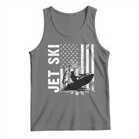 Jet Ski Lover Tank Top Vintage Ski Rider American Flag Water Sport - Wonder Print Shop