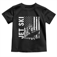 Jet Ski Lover Toddler T Shirt Vintage Ski Rider American Flag Water Sport - Wonder Print Shop
