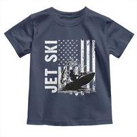 Jet Ski Lover Toddler T Shirt Vintage Ski Rider American Flag Water Sport - Wonder Print Shop