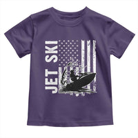 Jet Ski Lover Toddler T Shirt Vintage Ski Rider American Flag Water Sport - Wonder Print Shop