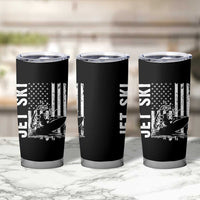 Jet Ski Lover Tumbler Cup Vintage Ski Rider American Flag Water Sport - Wonder Print Shop
