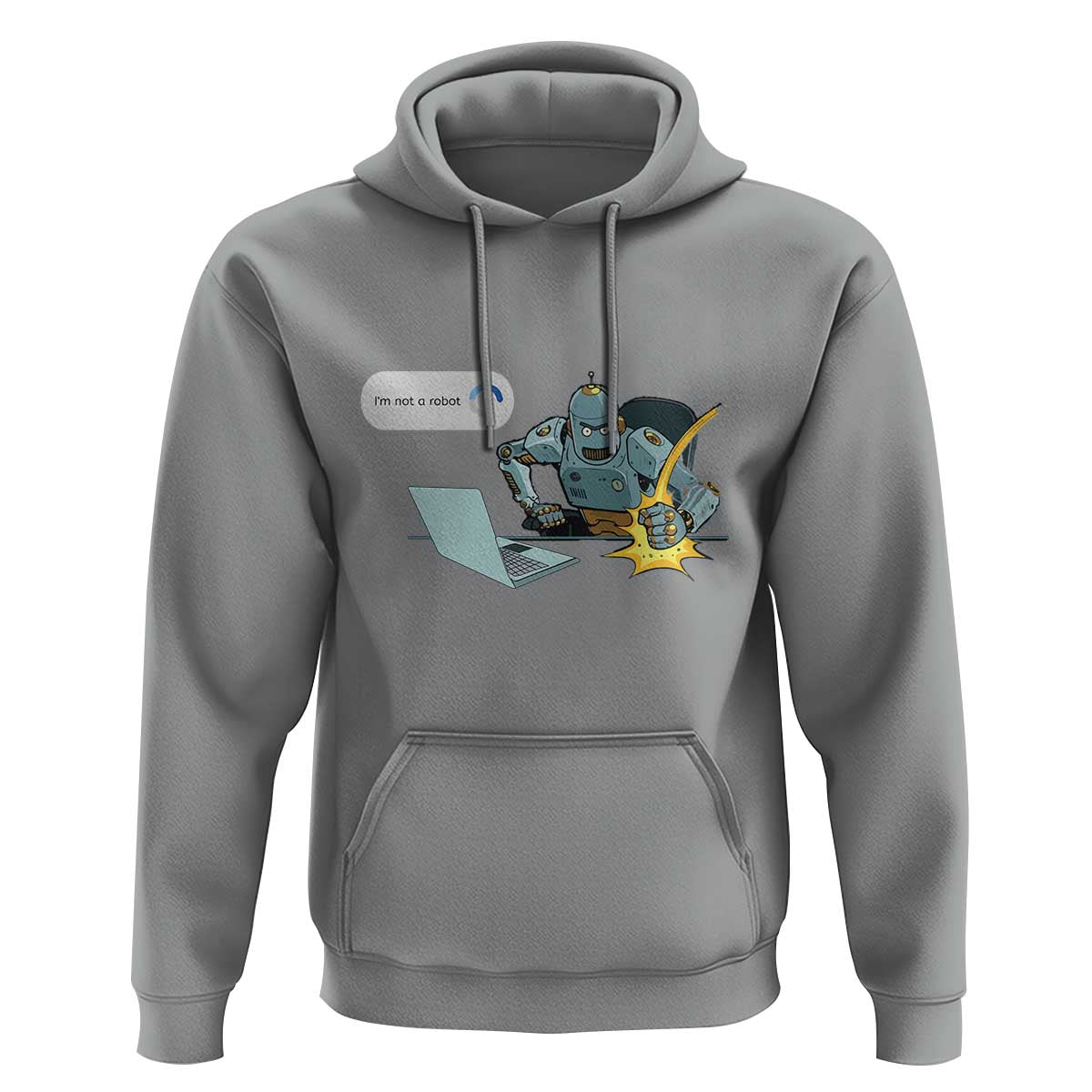 Funny I Am Not A Robot Hoodie Captcha Bot Login Programmer Computer - Wonder Print Shop