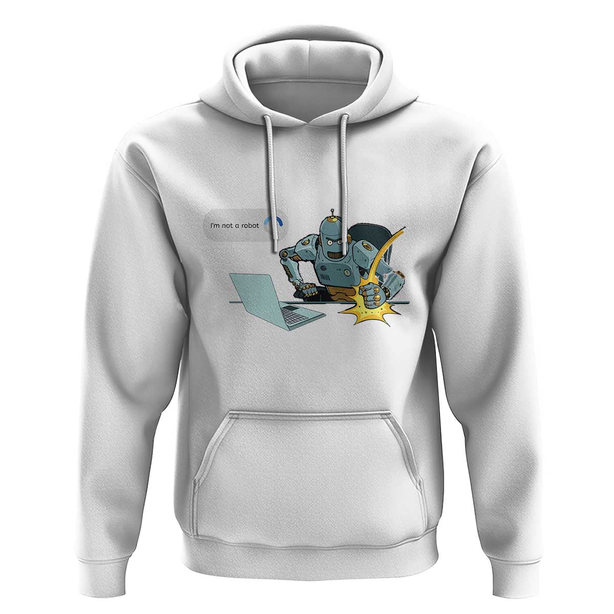 Funny I Am Not A Robot Hoodie Captcha Bot Login Programmer Computer - Wonder Print Shop