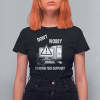 Funny Programming Cat T Shirt For Women Don't Worry I'm From Tech Suppurrt Support Computer - Wonder Print Shop