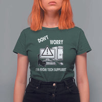 Funny Programming Cat T Shirt For Women Don't Worry I'm From Tech Suppurrt Support Computer - Wonder Print Shop