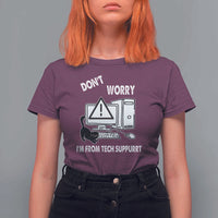 Funny Programming Cat T Shirt For Women Don't Worry I'm From Tech Suppurrt Support Computer - Wonder Print Shop