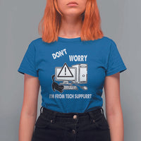 Funny Programming Cat T Shirt For Women Don't Worry I'm From Tech Suppurrt Support Computer - Wonder Print Shop
