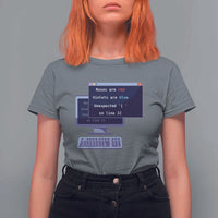 Funny Programmer T Shirt For Women Roses Are Red Violets Are Blue Unexpected On Line 32 - Wonder Print Shop