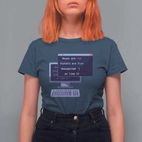 Funny Programmer T Shirt For Women Roses Are Red Violets Are Blue Unexpected On Line 32 - Wonder Print Shop