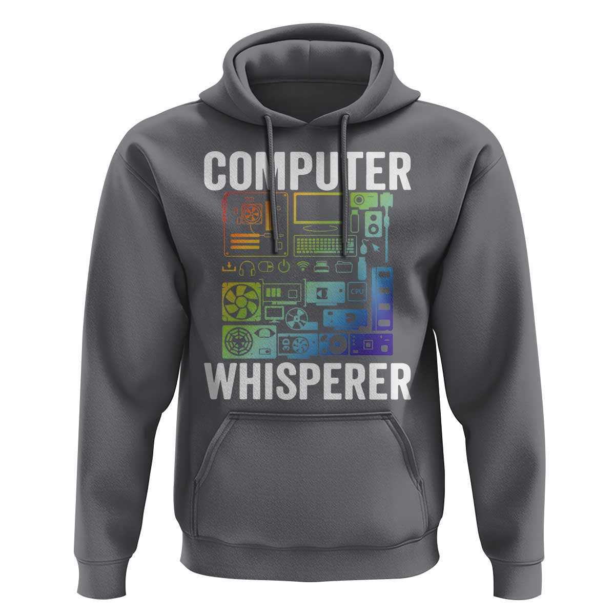 Computer Technician Hoodie Computer Whisperer IT Tech Support Devices - Wonder Print Shop
