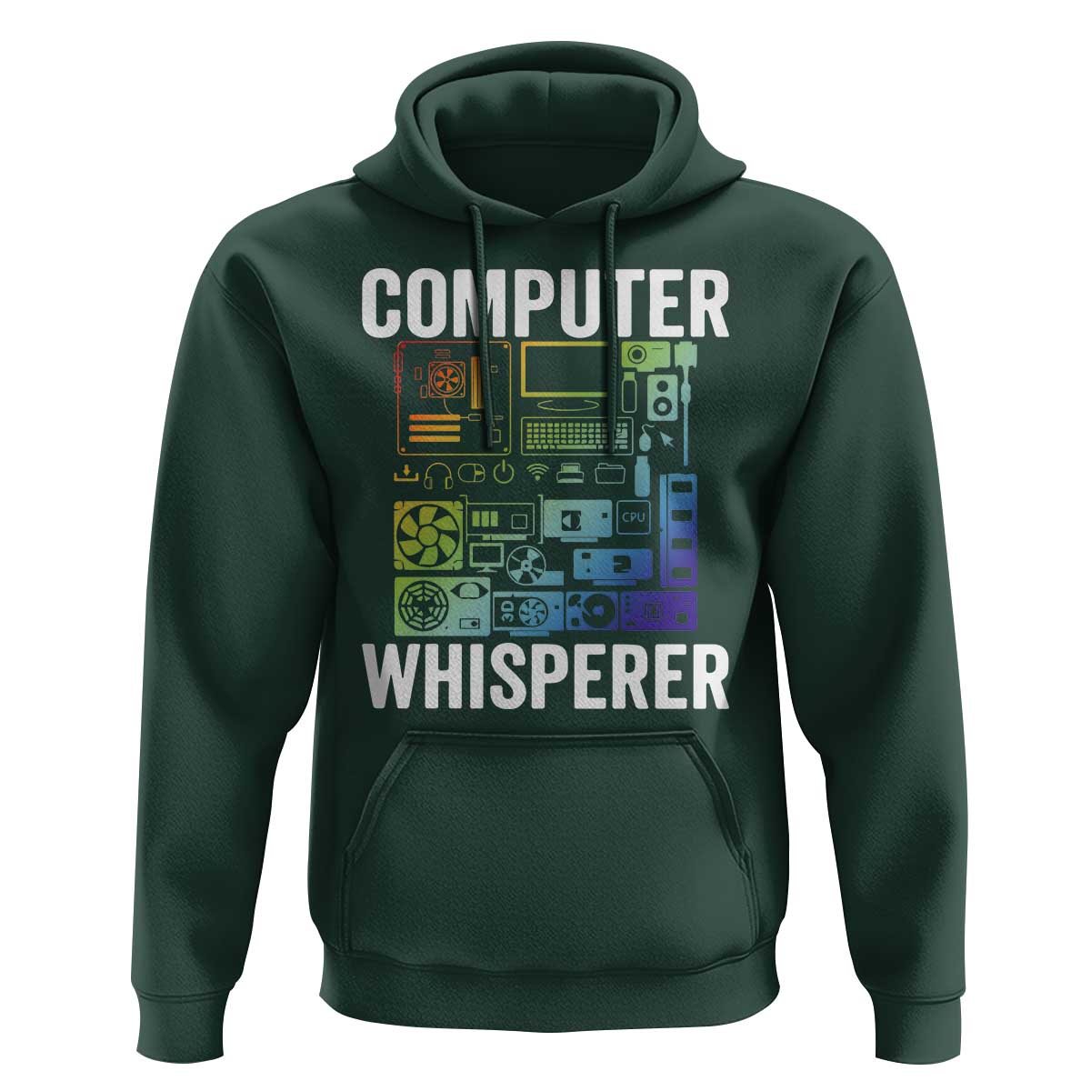 Computer Technician Hoodie Computer Whisperer IT Tech Support Devices - Wonder Print Shop