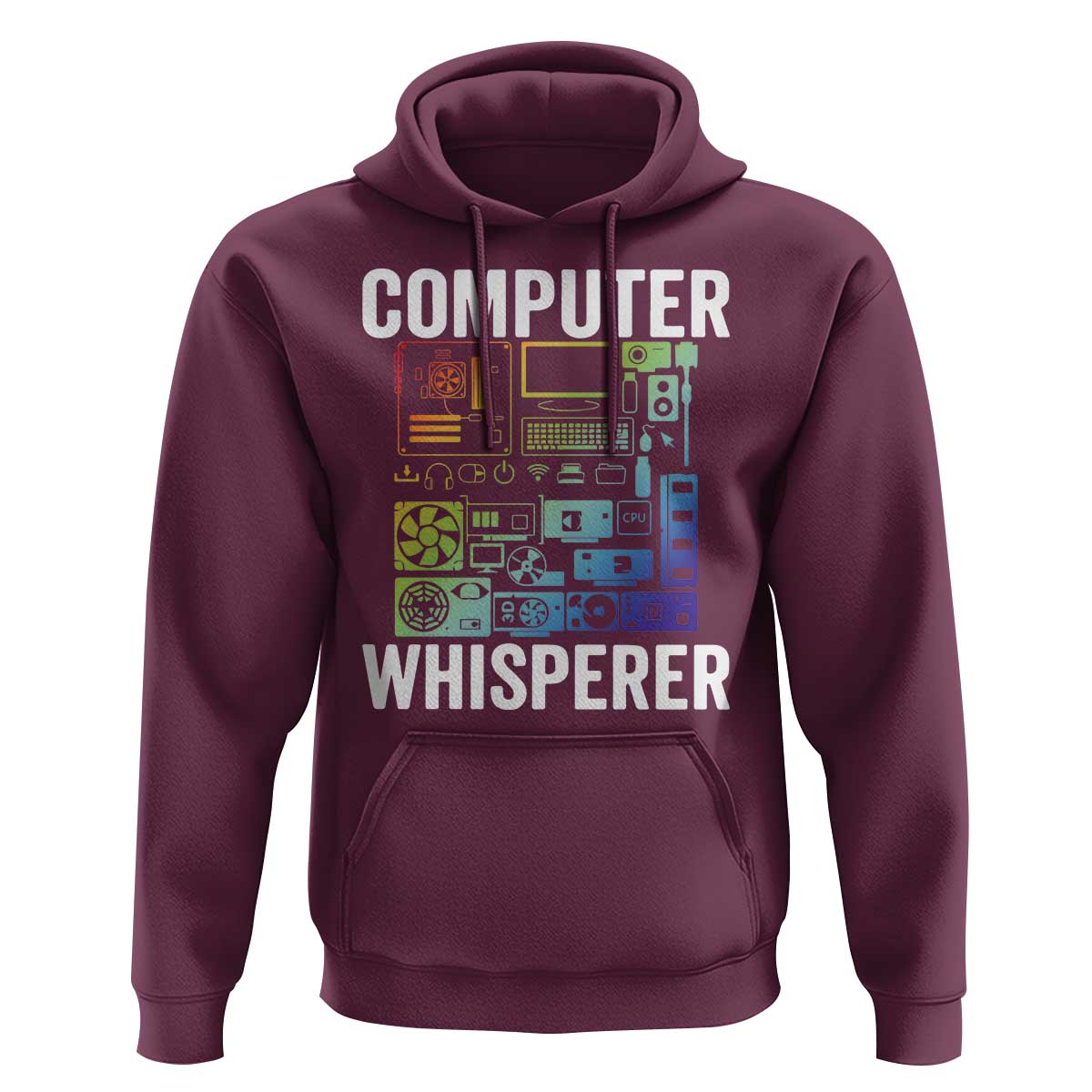 Computer Technician Hoodie Computer Whisperer IT Tech Support Devices - Wonder Print Shop