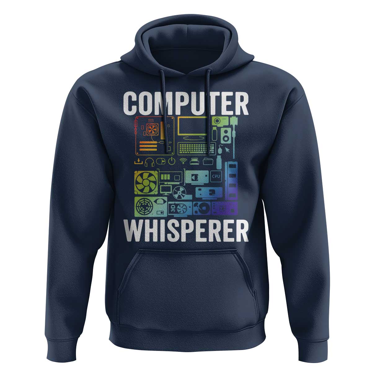Computer Technician Hoodie Computer Whisperer IT Tech Support Devices - Wonder Print Shop