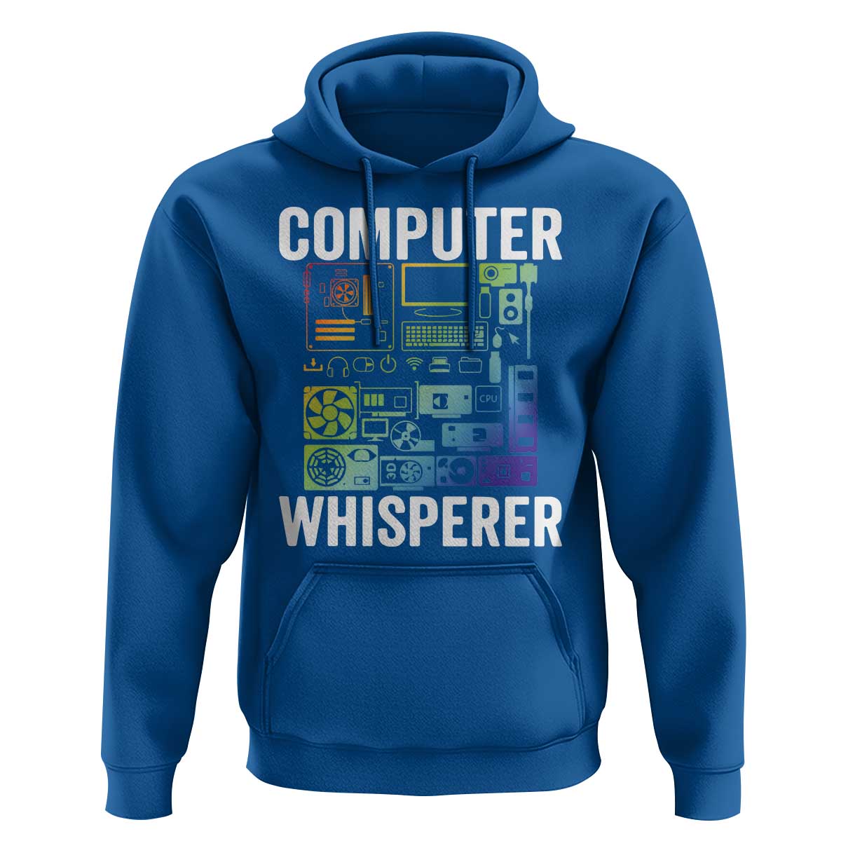 Computer Technician Hoodie Computer Whisperer IT Tech Support Devices - Wonder Print Shop