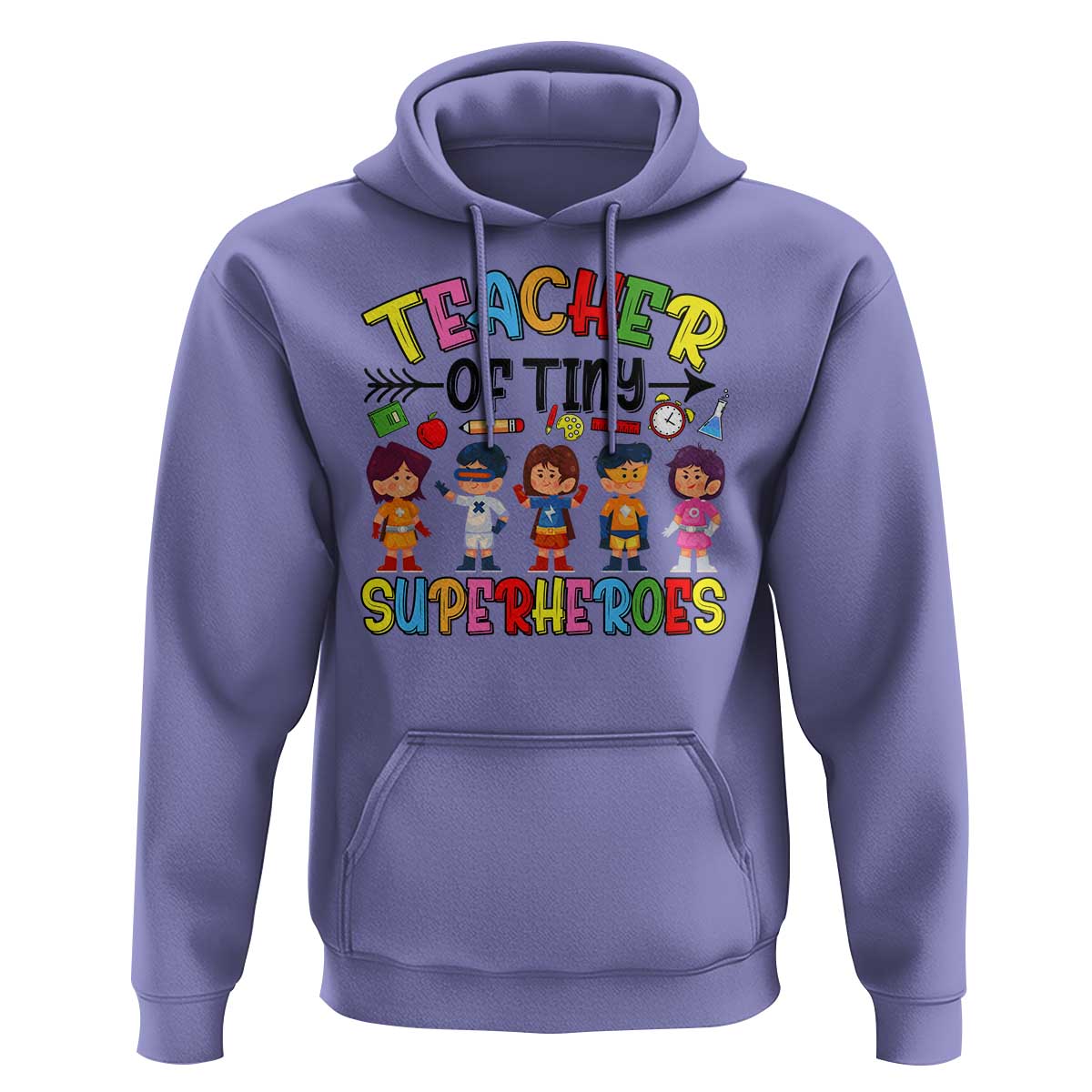 Kindergarten Preschool Teacher Hoodie Teacher of Tiny Superheroes Back To School - Wonder Print Shop