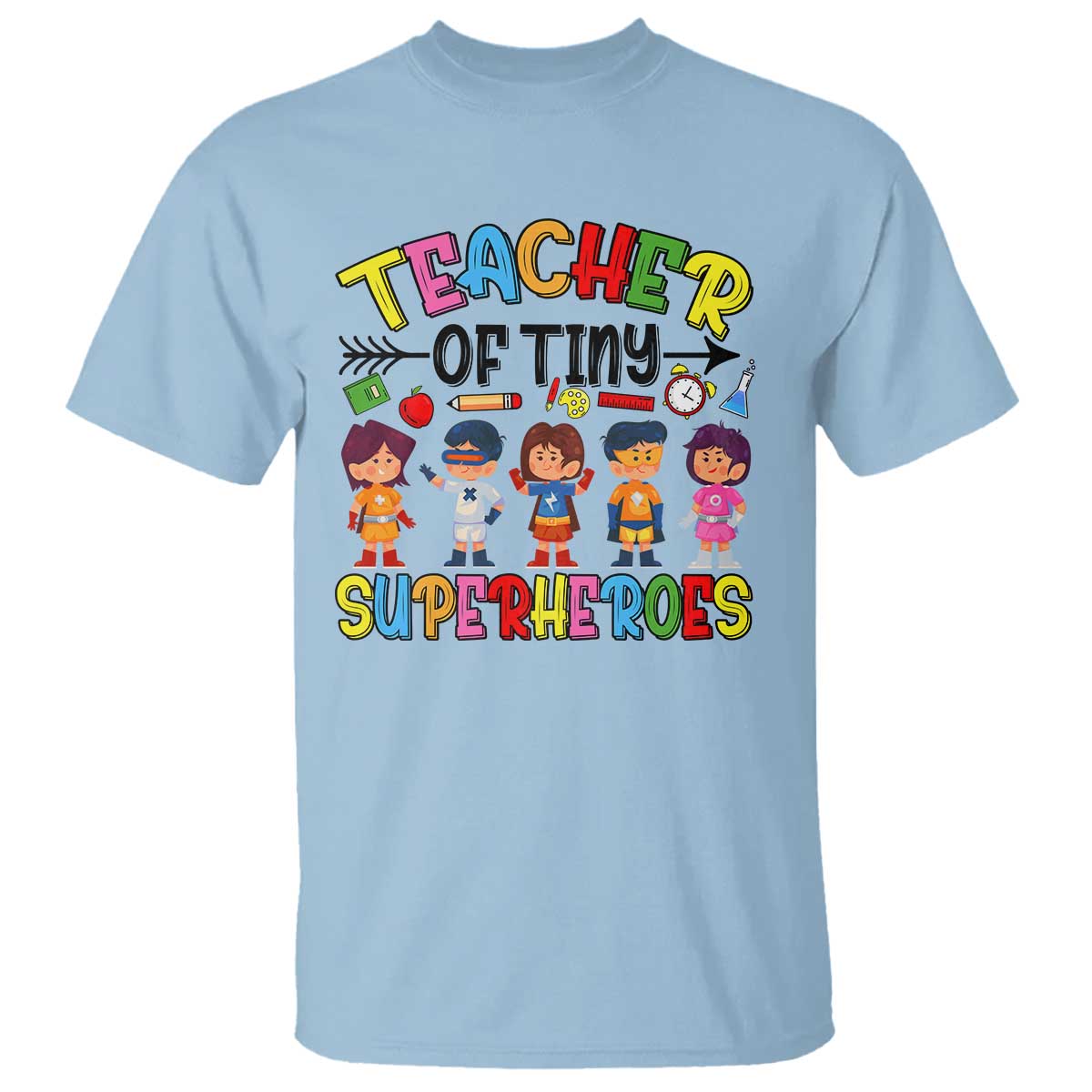 Kindergarten Preschool Teacher T Shirt Teacher of Tiny Superheroes Back To School - Wonder Print Shop