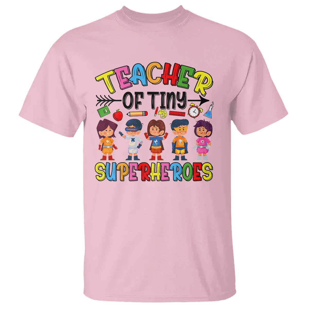 Kindergarten Preschool Teacher T Shirt Teacher of Tiny Superheroes Back To School - Wonder Print Shop