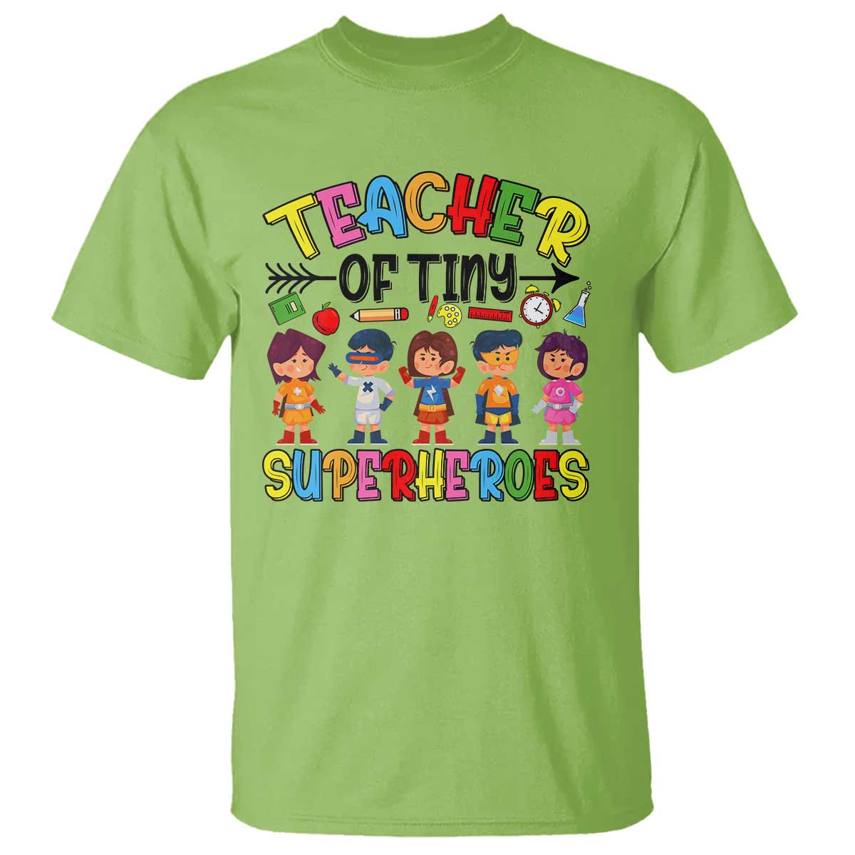 Kindergarten Preschool Teacher T Shirt Teacher of Tiny Superheroes Back To School - Wonder Print Shop