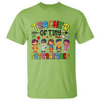 Kindergarten Preschool Teacher T Shirt Teacher of Tiny Superheroes Back To School - Wonder Print Shop