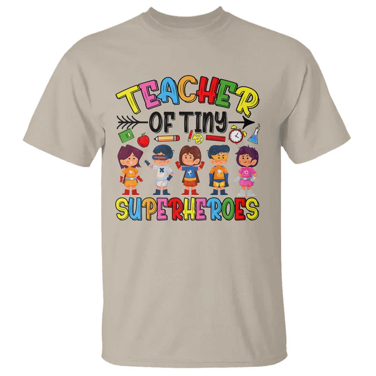 Kindergarten Preschool Teacher T Shirt Teacher of Tiny Superheroes Back To School - Wonder Print Shop